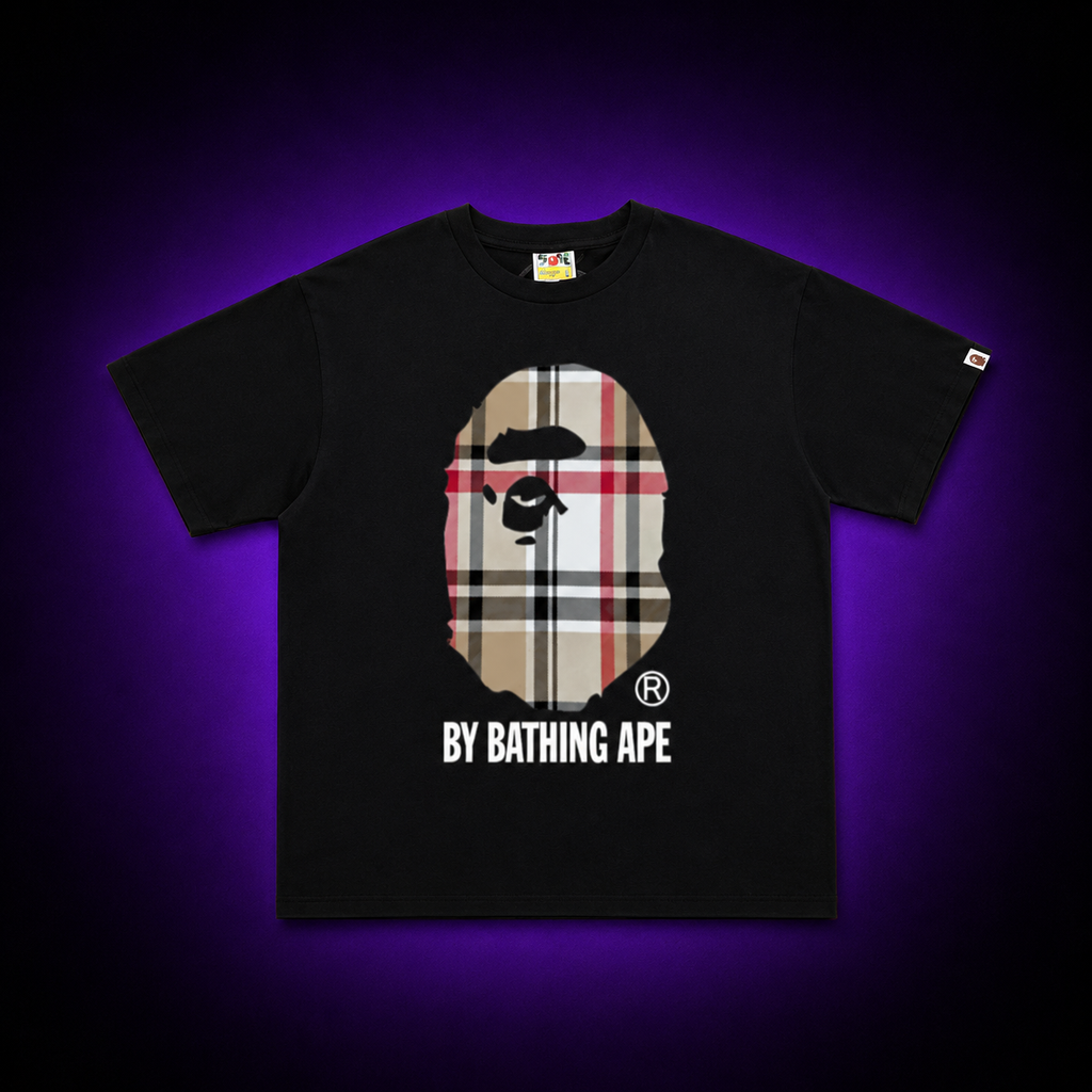 Plaid Ape Head Graphic Tee
