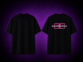 Black & Pink Logo Oversized Tee