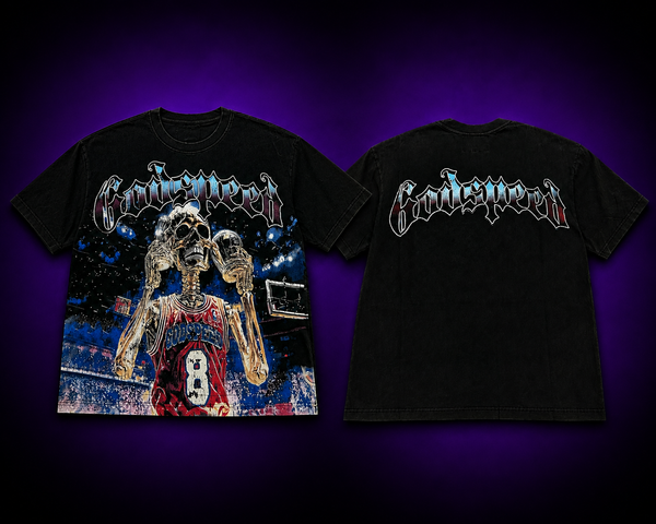 Godspeed Graphic Skull Basketball T-Shirt – Black